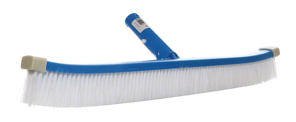 White Nylon Curved ABS Wall Brush for Vinyl Liner Pools - 18 Inch