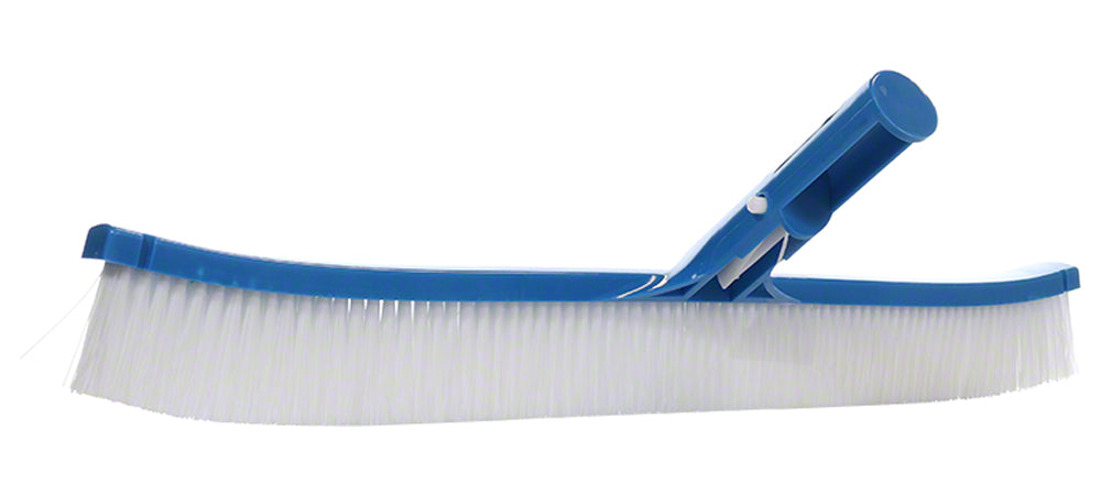 White Poly Curved ABS Backed Wall Brush - 18 Inch