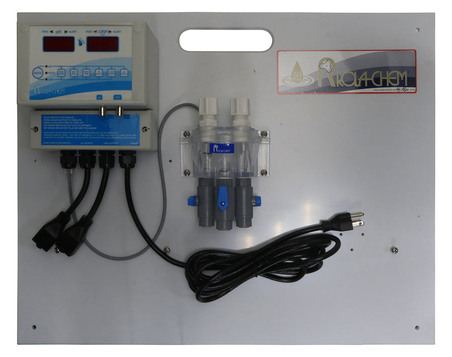 Digital pH Liquid Acid/ORP Liquid Chlorine Pool Controller With Two 12 GPD Legacy Chemical Pumps