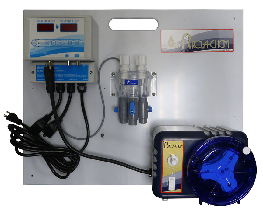 Digital pH Liquid Acid/ORP Liquid Chlorine Pool Controller With Two 12 GPD Legacy Chemical Pumps