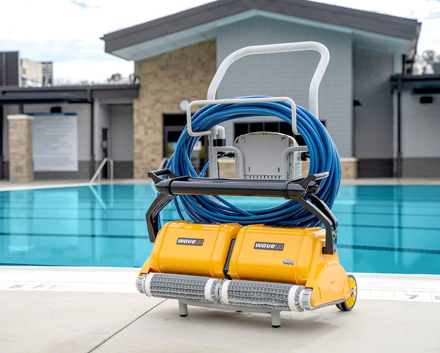 Wave 120 Commercial Pool Cleaner - 131 Foot Swivel Cable and Caddy